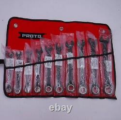 Proto JSCRM-10S 10-Piece Ratcheting Spline MM Wrench Set 10mm To 19mm