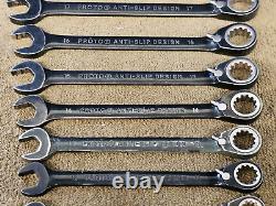 Proto Ratchet Ratcheting Combination Spline Wrench Set Metric 19mm to 7mm SCVM