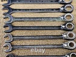 Proto Ratchet Ratcheting Combination Spline Wrench Set Metric 19mm to 7mm SCVM