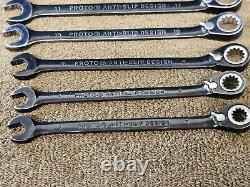 Proto Ratchet Ratcheting Combination Spline Wrench Set Metric 19mm to 7mm SCVM