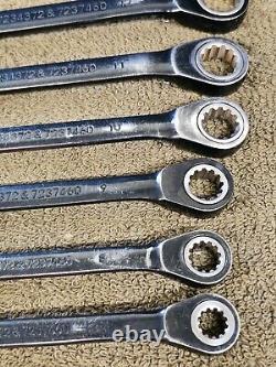 Proto Ratchet Ratcheting Combination Spline Wrench Set Metric 19mm to 7mm SCVM