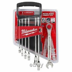 (QTY 10SETS), Milwaukee CANADA Metric Combination Ratcheting Wrenches Set of 7PC