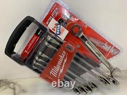 (QTY 10SETS), Milwaukee CANADA Metric Combination Ratcheting Wrenches Set of 7PC