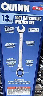 Quinn 13pc SAE. 100T Ratcheting Wrench Set