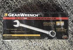 RARE NEW GearWrench 9 Pc. 12Pt. SAE Combo Ratcheting Wrench Set 85100DELTA