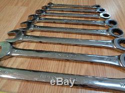 RARE- USA Made CRAFTSMAN Ratcheting Wrench Set SAE INCH ratchet box end Polished