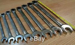 RARE- USA Made CRAFTSMAN Ratcheting Wrench Set SAE INCH ratchet box end Polished
