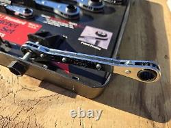 RARE Vtg NOS Craftsman 5pc SAE & METRIC Ratcheting Box Wrench Set Crown Lock USA