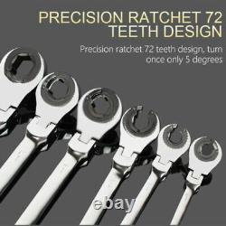 RatchetFix Tubing Wrench with 180°Movable Head Professional Auto Repair Tool Set
