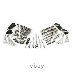 Ratchet Mechanics Tool Set Chest 72-Tooth 244 Piece 1/4 in. 3/8 in. 1/2 in