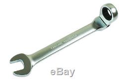 Ratchet Ring Spanner Set with Flexi Head 8mm 19mm 12 Point In Storage Foam