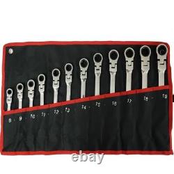 Ratchet Wrench Metric Combination CRV Double End Socket Spanner Handle Tool Set
