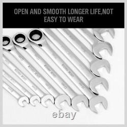 Ratchet Wrench Set Mechanics tool SAE & Metric Combination Ratcheting Wrench