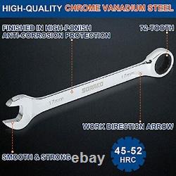 Ratcheting Combination Wrench Set 26piece Sae Metric Ratchet Wrench Kit With Bit