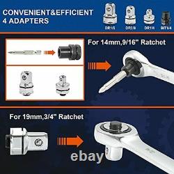 Ratcheting Combination Wrench Set 26piece Sae Metric Ratchet Wrench Kit With Bit
