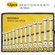 Ratcheting Combination Wrench Set, 6-23mm Metric Flex Head Ratcheting Wrench
