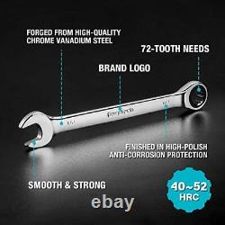 Ratcheting Combination Wrench Set Sae Metric 22piece 1/4? To 3/4? 618mm Chrome V