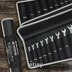 Ratcheting Combination Wrench Set Sae Metric 22piece 1/4? To 3/4? 618mm Chrome V
