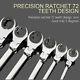 Ratcheting Tubing Wrench Set Metric Flex Head 72-tooth Hand Car Repair Tools