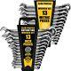Ratcheting Wrench Set 26 Pieces Inch/mm Slim Profile With Rack Organizer Wr