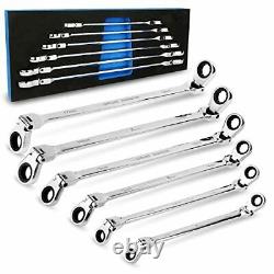 Ratcheting Wrench Set Extra Long Double Box End Wrench Setflexhead Metric Spann