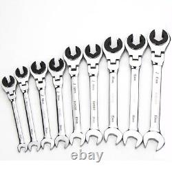 Ratcheting Wrench Set Flex-Head Ratcheting Wrench Metric Tubing Combination W