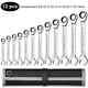Ratcheting Wrench Set, Ratchet Combination Wrenches Cr-v Gear Ring Spanner Set