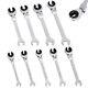 Ratcheting Wrench Set With Flex-head And Open End, 180° Metric Tubing Combina