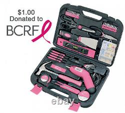 Repairs Women's Household Tool Set Pink 135 Piece Hand Tools Kit Ladies Portable