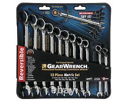 Reversible Combination Ratcheting Wrench Set METRIC, 12pc 9620N per mfg 3/3/2022