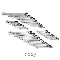 SAE/Metric 72-Tooth Combination Ratcheting Wrench Tool Set (32-Piece)
