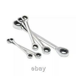 SAE Ratcheting Double Box-End Wrench Set (5-Piece)