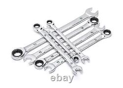 SATA 7-Piece Metric 120P Professional Combination Ratcheting Wrench Set with