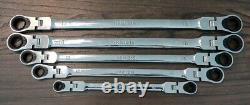 SET OF 5 Ratcheting Metric Wrenches NRM1719 EZRed 17mm x 19mm Flex Head & More