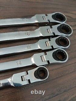 SET OF 5 Ratcheting Metric Wrenches NRM1719 EZRed 17mm x 19mm Flex Head & More