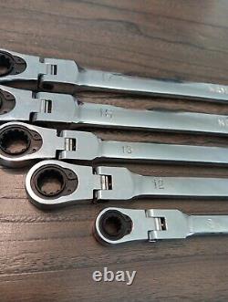 SET OF 5 Ratcheting Metric Wrenches NRM1719 EZRed 17mm x 19mm Flex Head & More