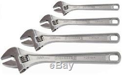 SIDCHROME 4pce CHROME PLATED ADJUSTABLE WRENCH SHIFTER SET 6, 8, 10 & 12