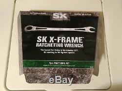 SK Hand Tool 7-Piece 3/8 in. 3/4 in. X-Frame Ratcheting Wrench Set 80049 NEW