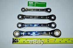SK Hand Tools 4 Piece 9MM to 17MM Ratcheting Box End Wrench Set Made in USA