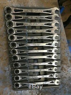 SK PROFESSIONAL TOOLS 80019 Ratcheting Wrench Set, Combination, 12pcs