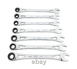 SK Professional Tools 20419 Steel X-Frame Metric Ratchet Combination Wrench Set