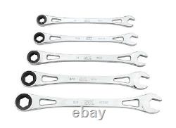 SK Professional Tools X-Frame 6 Point SAE Ratcheting Combination Wrench Set 5 pc