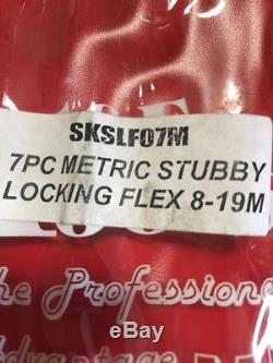 SK Tools New 7pc Metric Locking Flex Ratcheting Gear Wrench Set $286 Retail