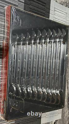 SNAP ON 10 piece non reversible ratcheting comb. Box end wrench set BRAND NEW