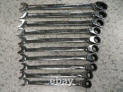 SNAP-ON SRXRM710 10p 12 point Speed OPEN END RATCHETING BOX WRENCH SET 10MM-19MM