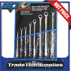 SP TOOLS Wrench/Spanner Set 8 Piece SAE Extra Long Double Ring Geardrive SP10468