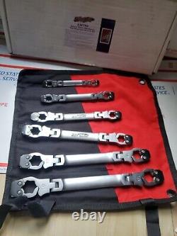 SUR&R Auto Parts LW750 Metric Ratcheting Flex Head Line Wrench Set NEW, B1