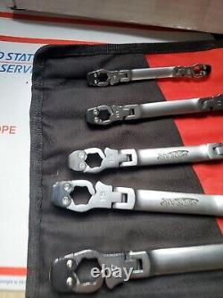 SUR&R Auto Parts LW750 Metric Ratcheting Flex Head Line Wrench Set NEW, B1