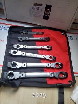 SUR&R Auto Parts LW750 Metric Ratcheting Flex Head Line Wrench Set NEW, B1