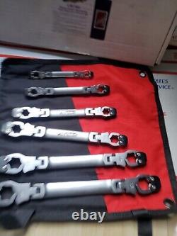 SUR&R Auto Parts LW750 Metric Ratcheting Flex Head Line Wrench Set NEW, B1